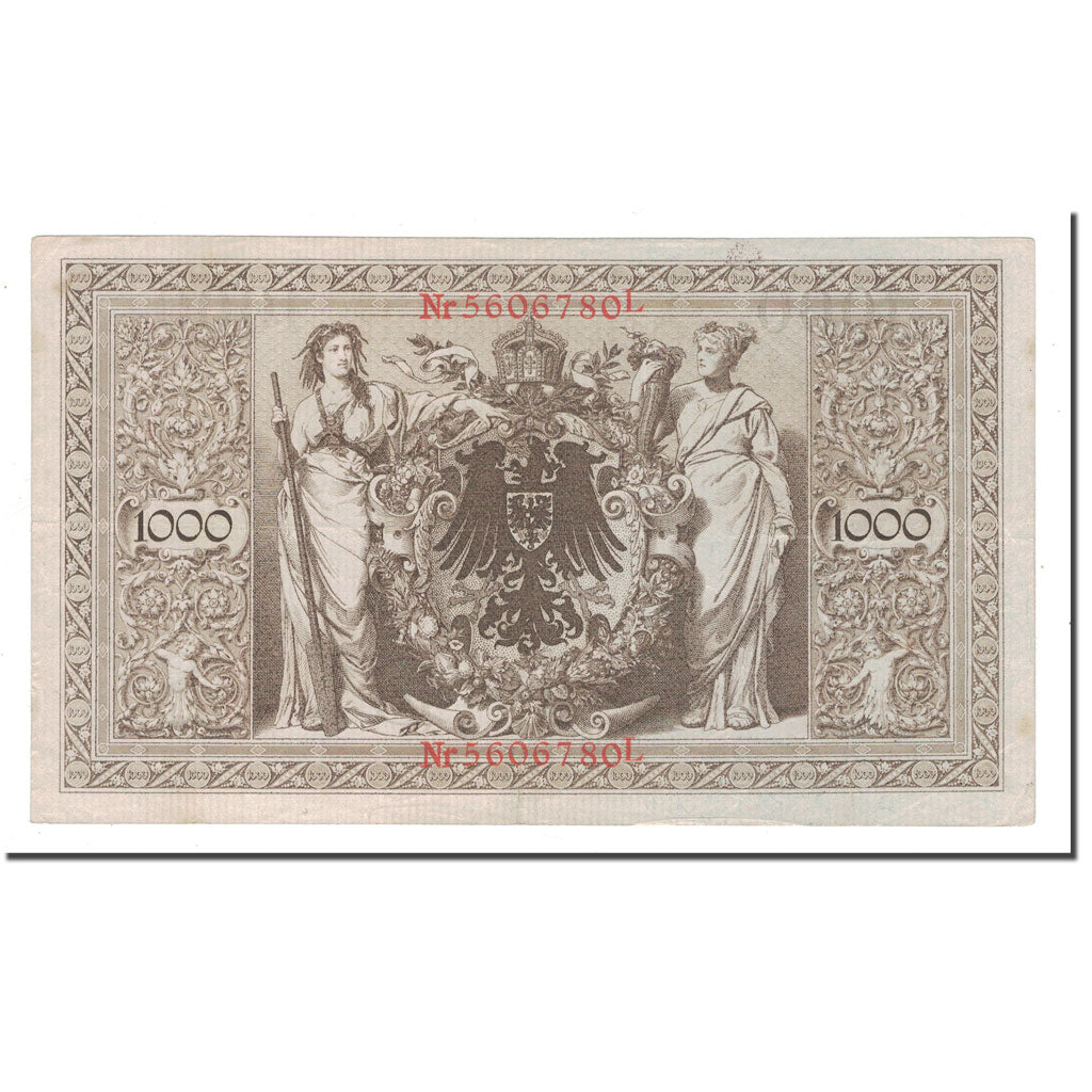 Billete, 1000 Mark, 1910, Alemania, 1910-04-21, KM:44b, BC+