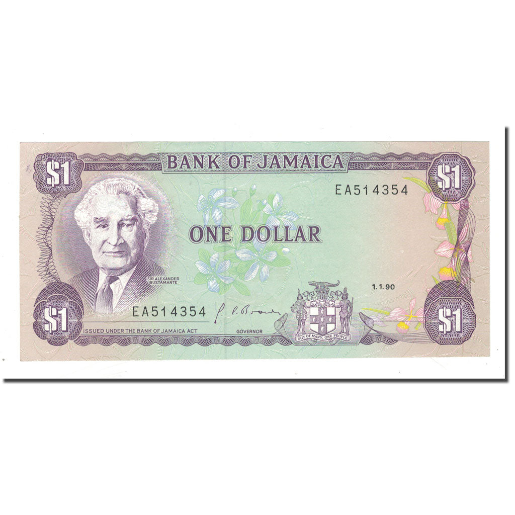 Banconote, Giamaica, 1 Dollar, 1990, 1990-01-01, KM:68Ad, FDS