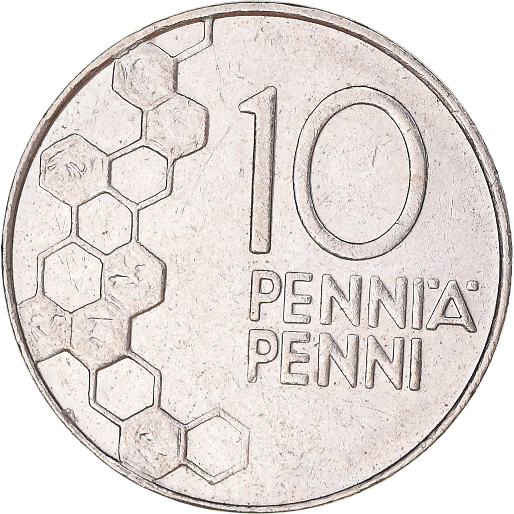 Munten, Finland, 10 Pennia, 1993