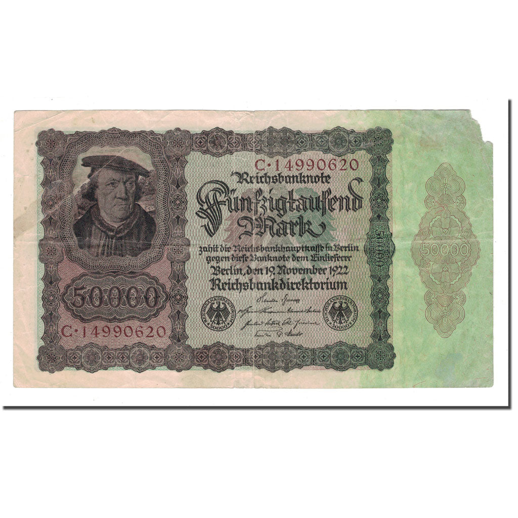 Billet, Allemagne, 50,000 Mark, 1922, 1922-11-19, KM:80, B