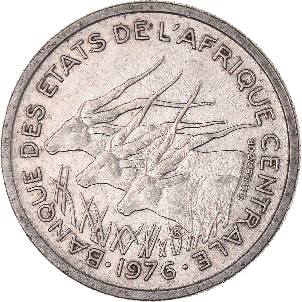 Monnaie, États de l'Afrique centrale, 50 Francs, 1976