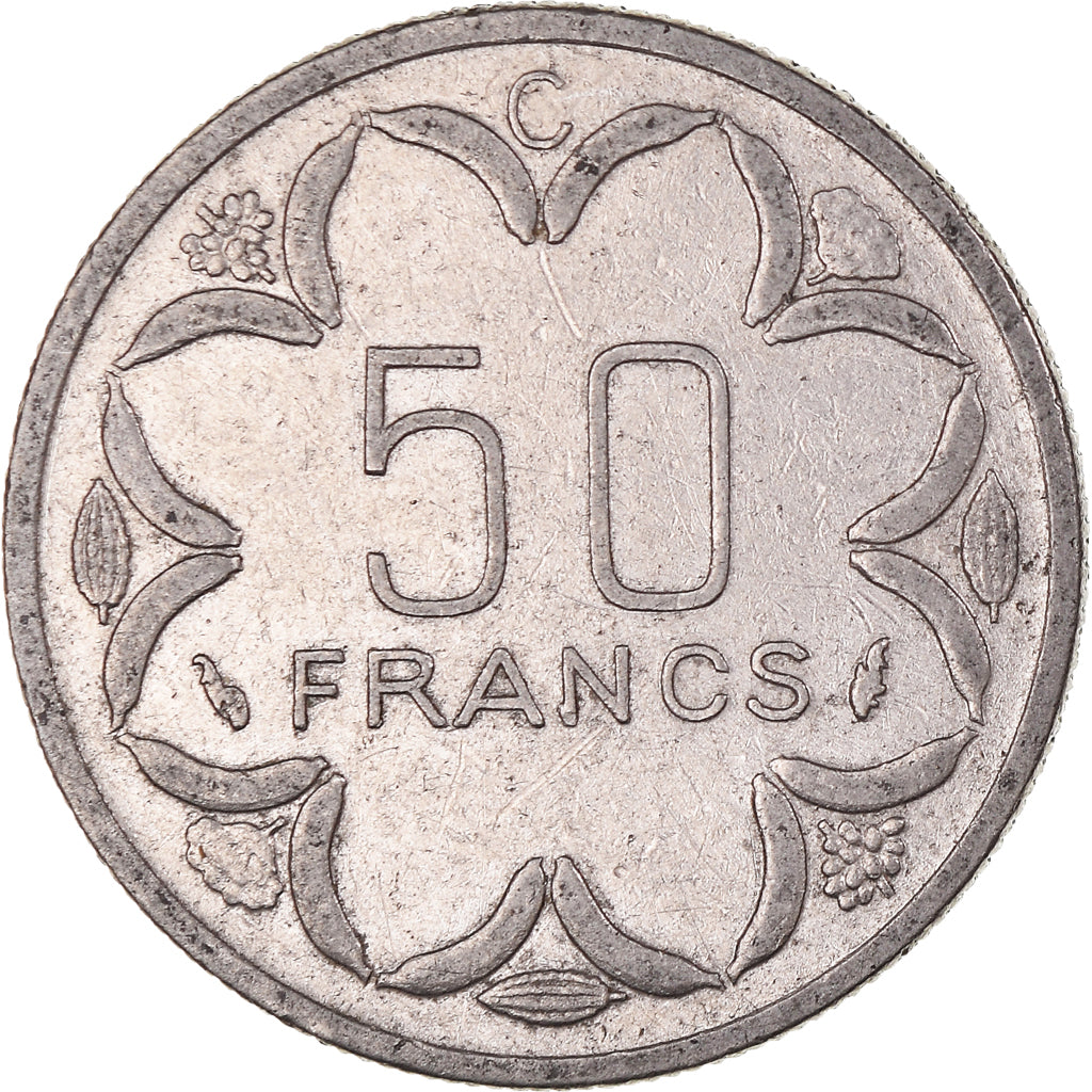Monnaie, États de l'Afrique centrale, 50 Francs, 1976