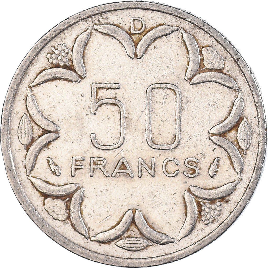 Munten, Staten van Centraal Afrika, 50 Francs, 1976