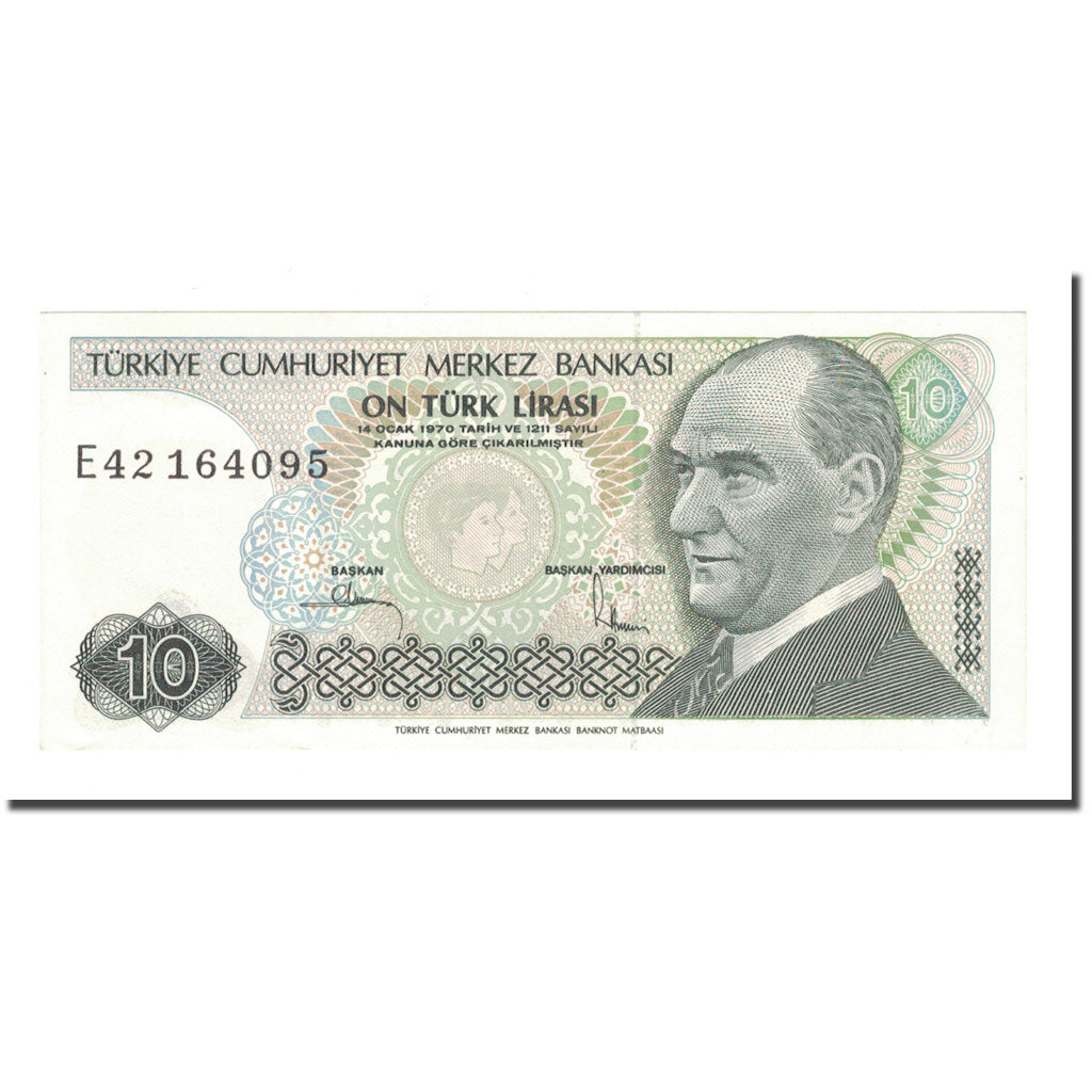 Banknote, Turkey, 10 Lira, 1970, 1970-01-14, KM:192, UNC(63)