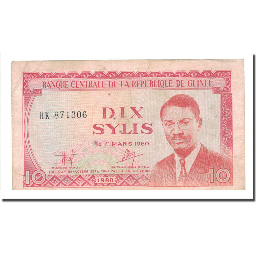 Billete, 10 Sylis, 1960, Guinea, 1960-03-01, KM:23a, BC