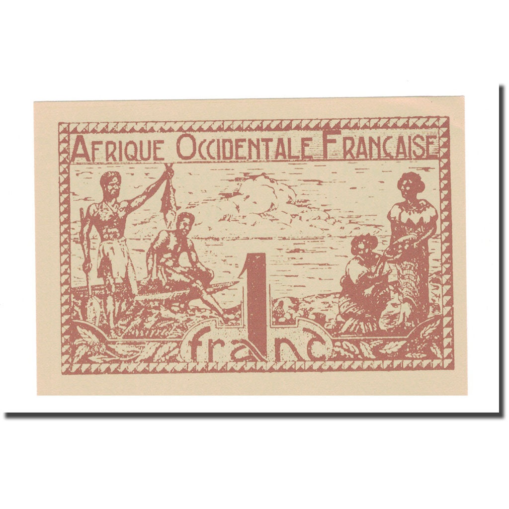 Banknote, French West Africa, 1 Franc, KM:34b, UNC(65-70)