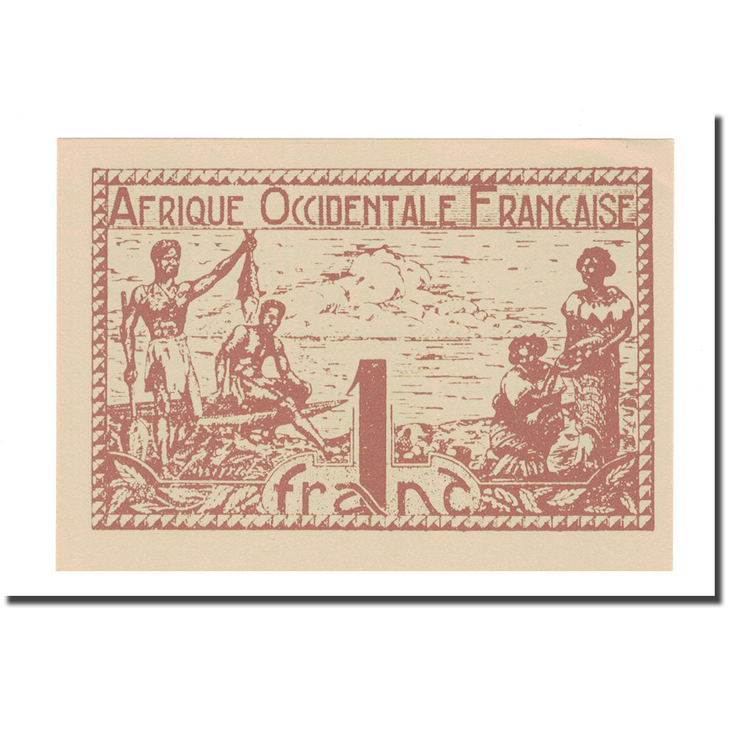 Banknote, French West Africa, 1 Franc, KM:34b, UNC(65-70)