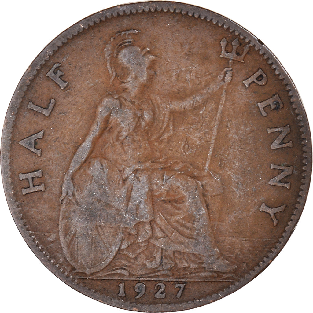 Moneda, Gran Bretaña, 1/2 Penny, 1927