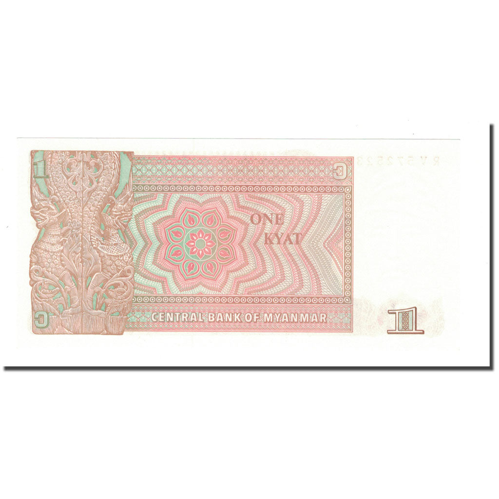 Banknote, Myanmar, 1 Kyat, KM:67, UNC(65-70)