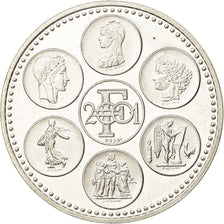 Frankreich, Medaille, Coq, Fin du Cours Légal du Franc, Politics, Society, War