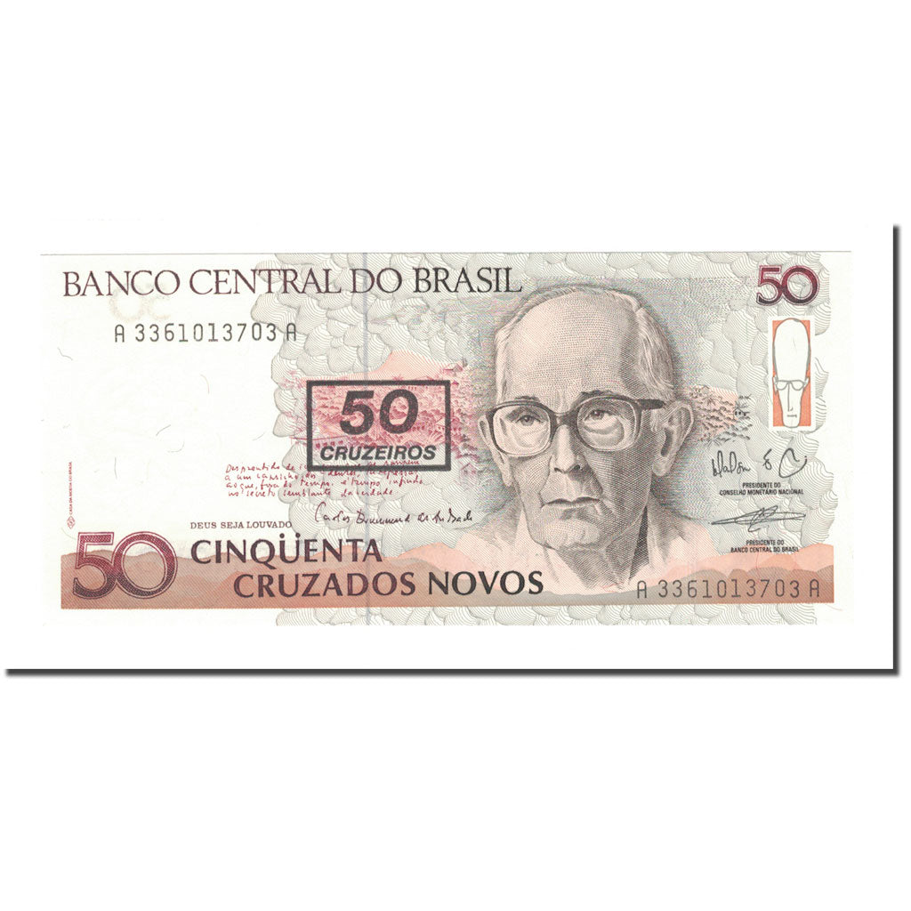 Billete, 50 Cruzados Novos, Brasil, KM:219b, UNC