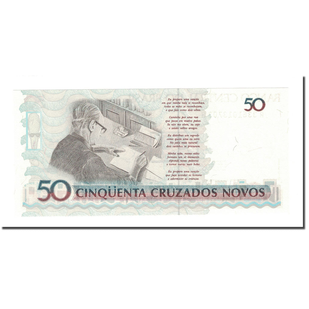 Billete, 50 Cruzados Novos, Brasil, KM:219b, UNC