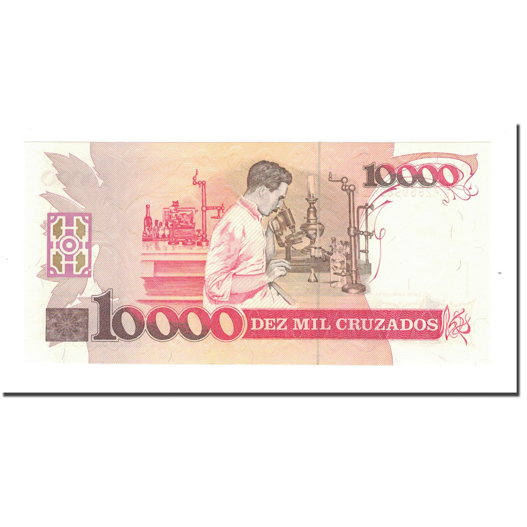 Nota, Brasil, 10 Cruzados Novos on 10,000 Cruzados, KM:218b, UNC(65-70)