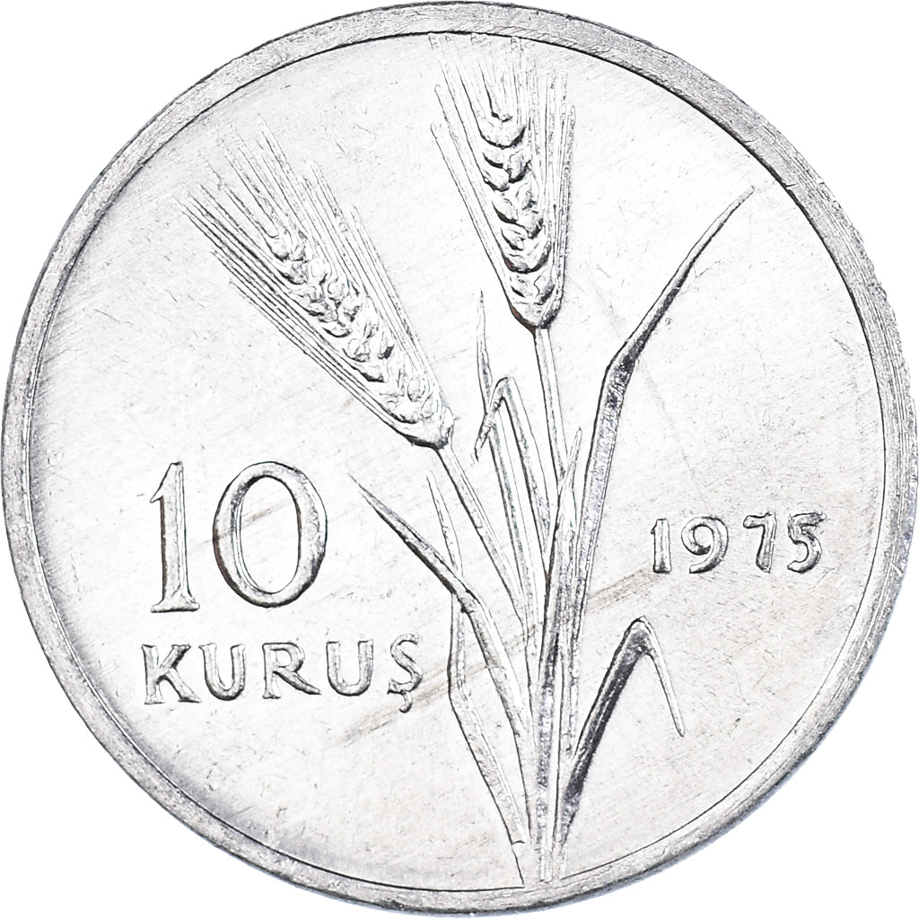 Moeda, Turquia, 10 Kurus, 1975