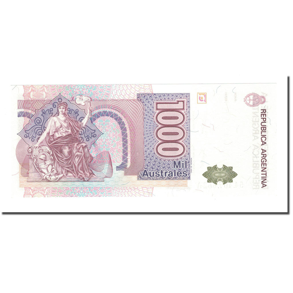 Geldschein, Argentinien, 1000 Australes, KM:329a, UNZ