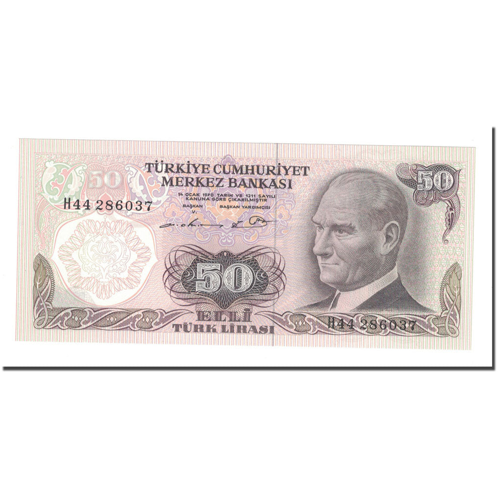 Banknote, Turkey, 50 Lira, 1970, 1970-01-14, KM:188, UNC(65-70)