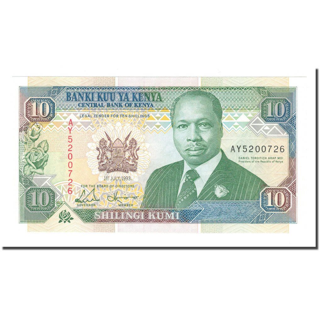 Banknote, Kenya, 10 Shillings, 1993, 1993-07-01, KM:24e, UNC(65-70)