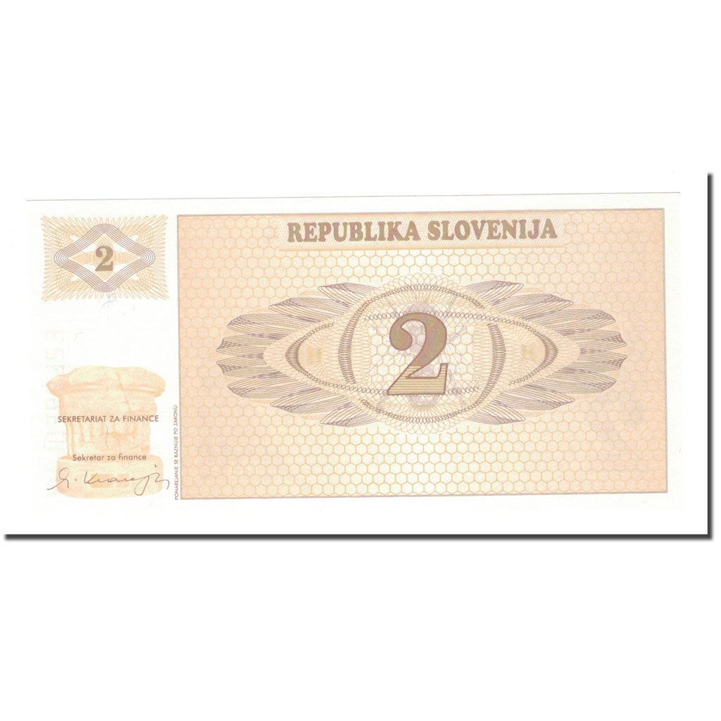 Banknote, Slovenia, 2 (Tolarjev), KM:2a, UNC(65-70)