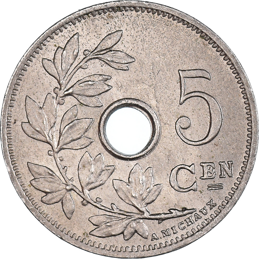 Münze, Belgien, 5 Centimes, 1902