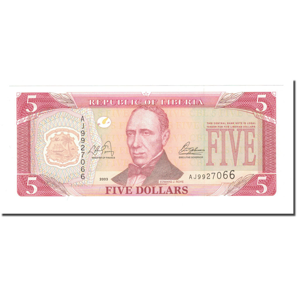 Biljet, Liberia, 5 Dollars, 2003, KM:26a, NIEUW