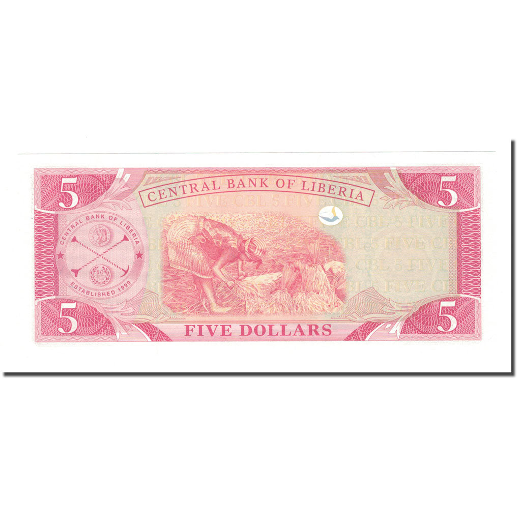 Biljet, Liberia, 5 Dollars, 2003, KM:26a, NIEUW
