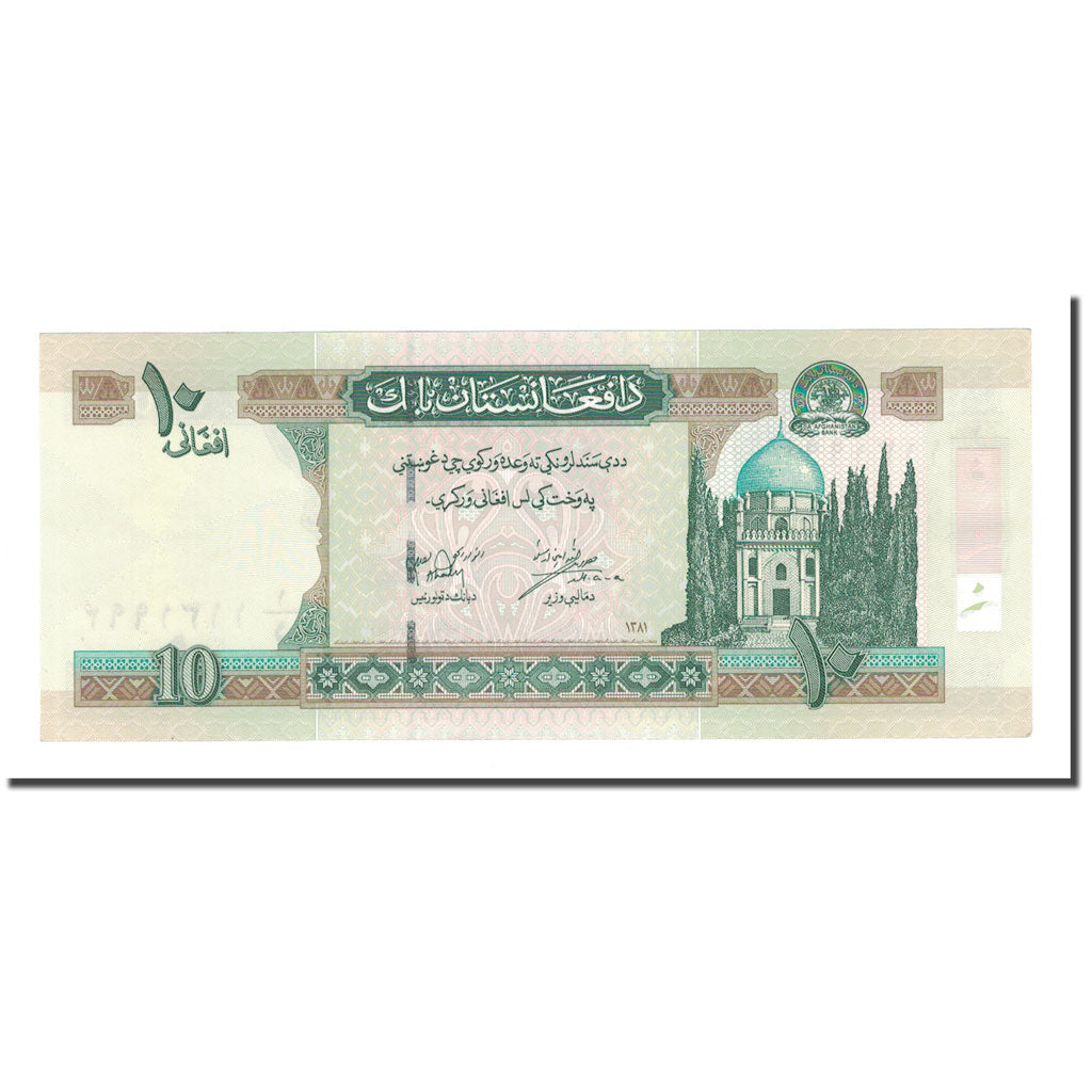 Banknote, Afghanistan, 10 Afghanis, SH1381(2002), KM:67a, UNC(65-70)