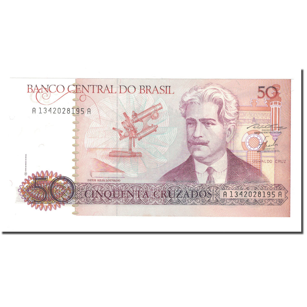 Banknote, Brazil, 50 Cruzados, KM:210b, UNC(65-70)