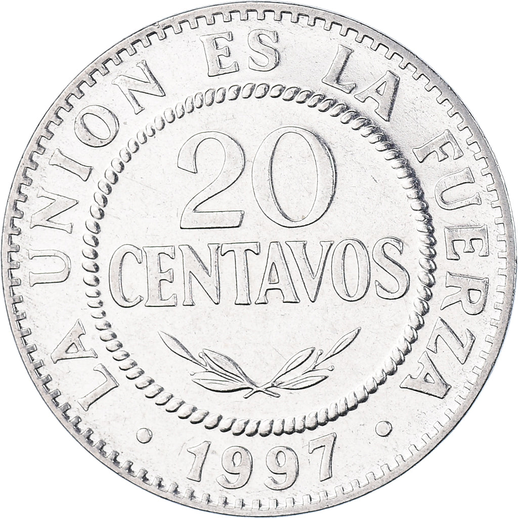 Moneda, Bolivia, 20 Centavos, 1997