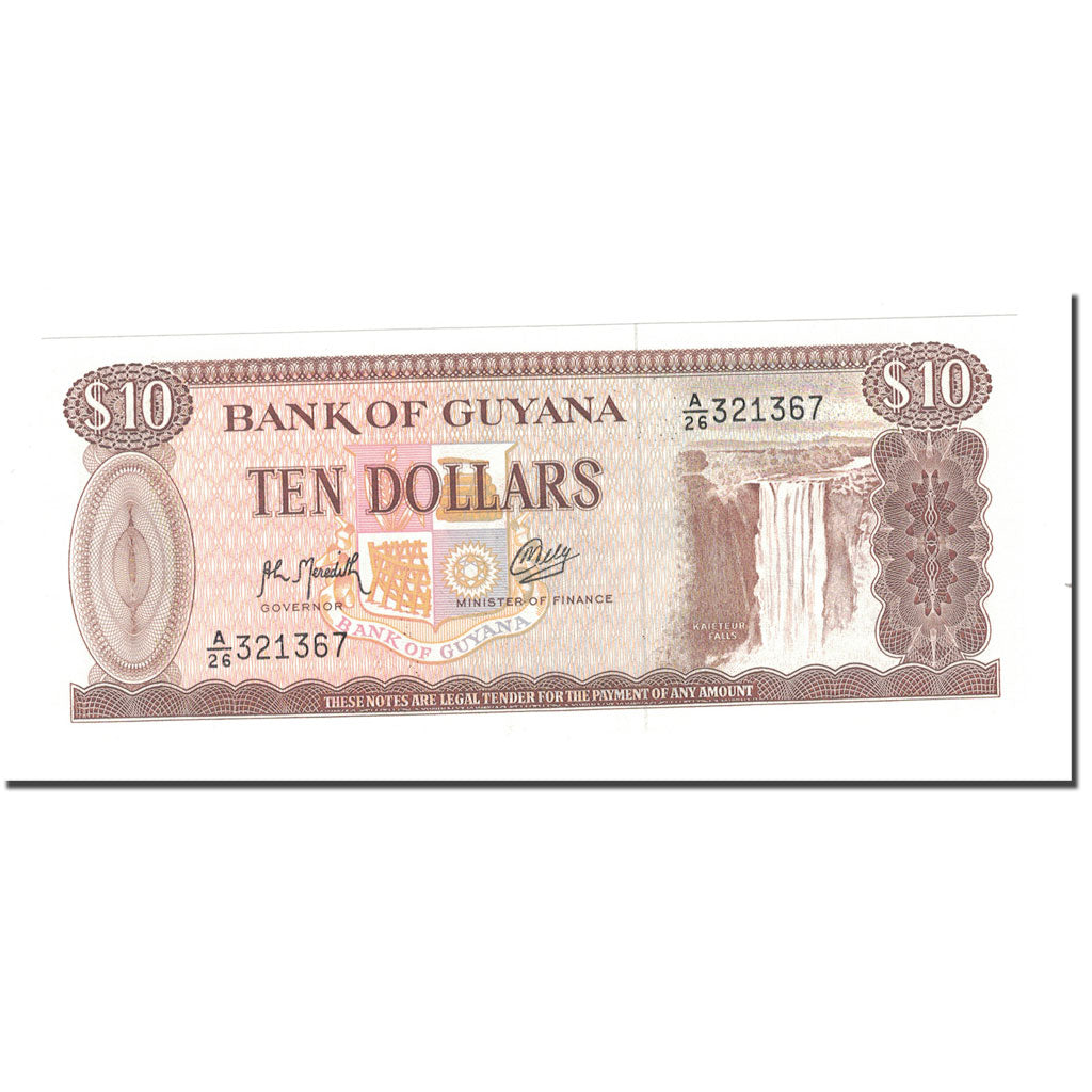 Banknote, Guyana, 10 Dollars, KM:23f, UNC(65-70)