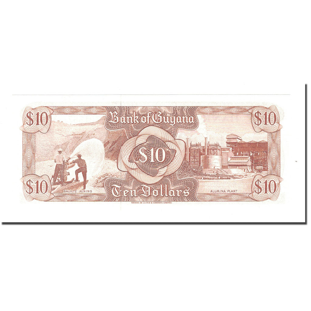 Banknote, Guyana, 10 Dollars, KM:23f, UNC(65-70)