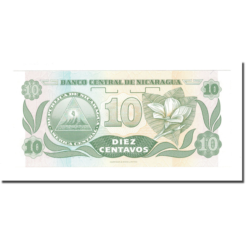 Nota, Nicarágua, 10 Centavos, KM:169a, UNC(65-70)