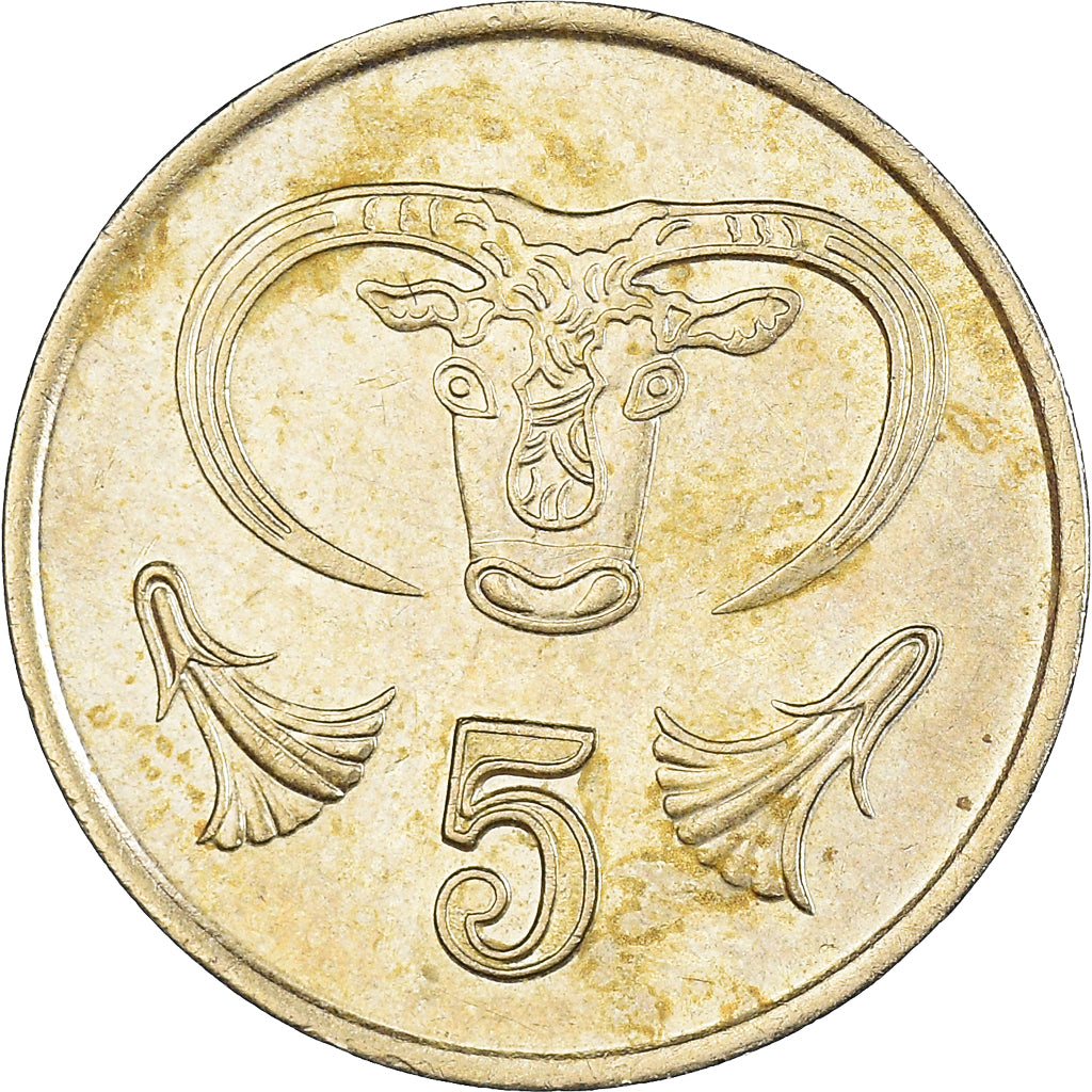 Coin, Cyprus, 5 Cents, 1988