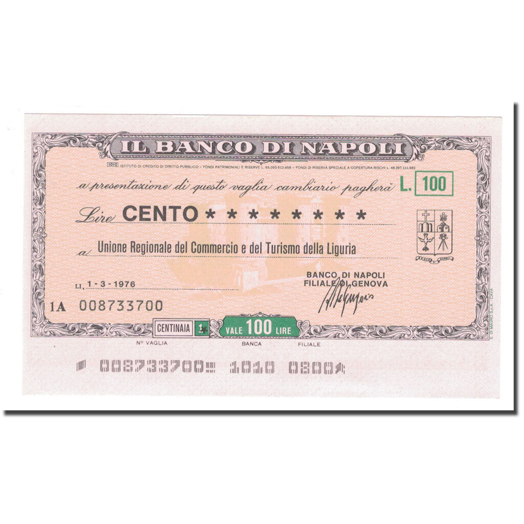 Banconote, Italia, 100 Lire, 1976, 1976-03-01, SPL+