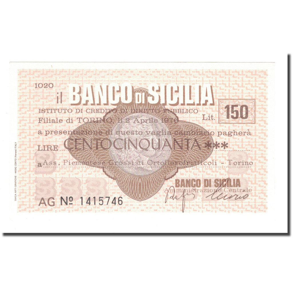 Nota, Itália, 150 Lire, 1976, 1976-04-02, UNC(64)