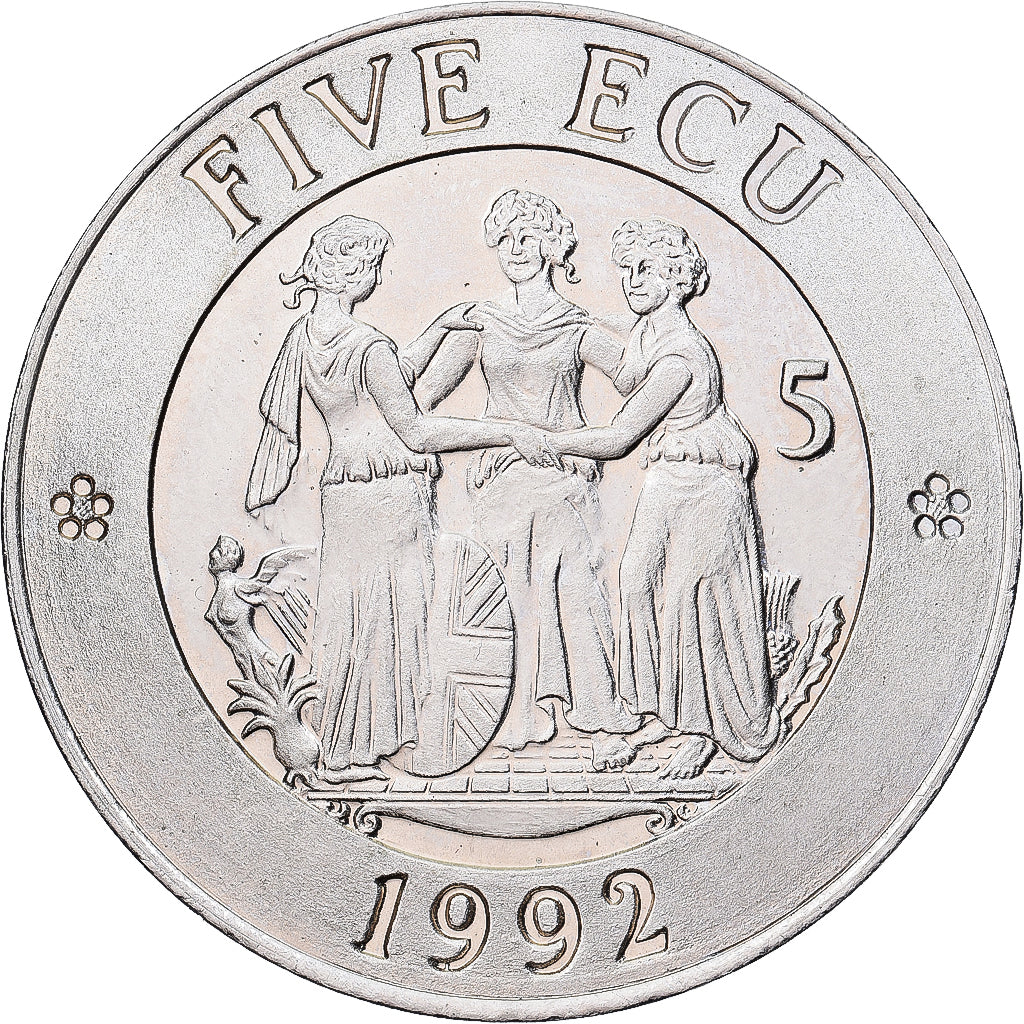 United Kingdom , Medal, 5 Ecu, Europa, 1992, MS(63), Copper-nickel