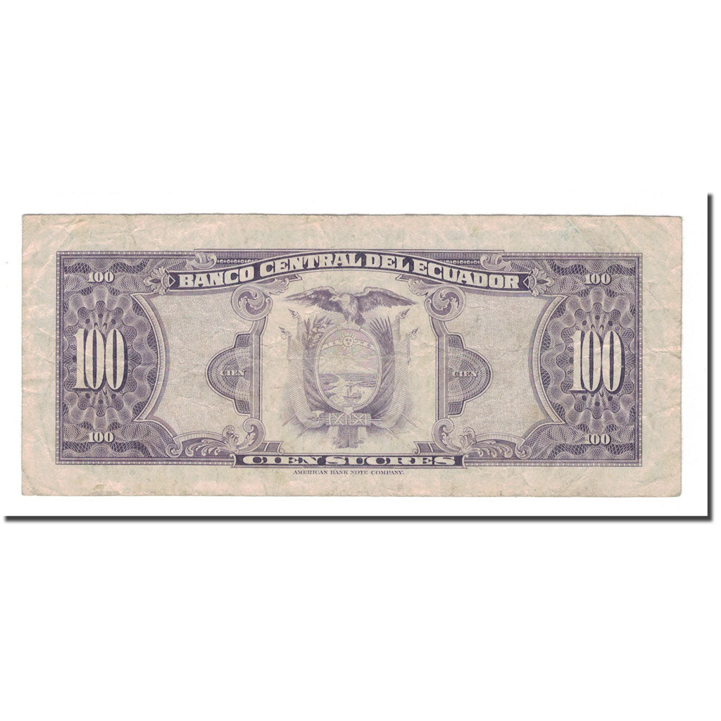 Banknote, Ecuador, 100 Sucres, 1980, 1980-05-24, KM:112a, VF(20-25)