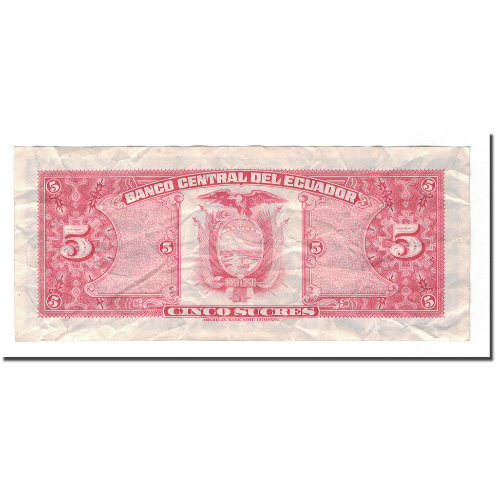 Billete, 5 Sucres, 1983, Ecuador, 1983-04-20, KM:108b, RC+