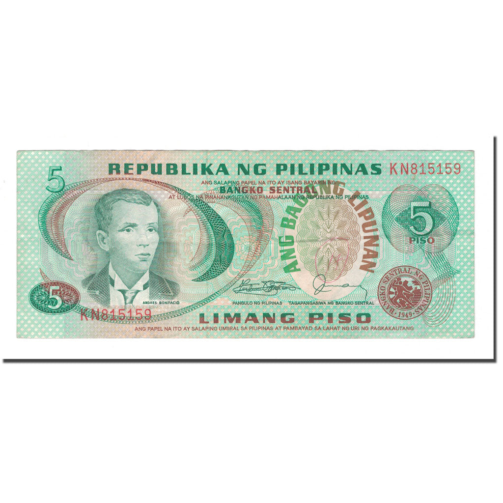 Banknote, Philippines, 5 Piso, KM:160d, VF(30-35)