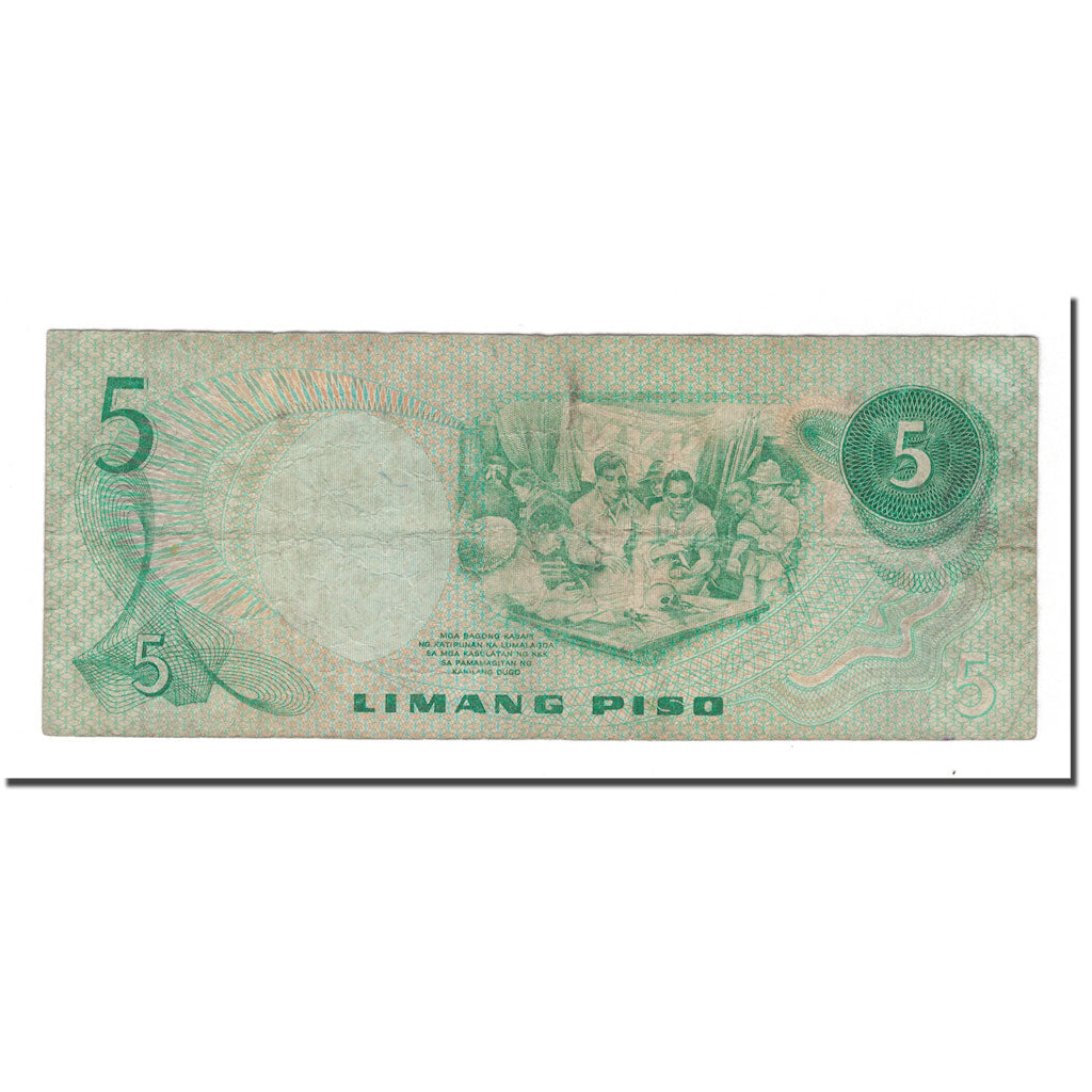 Banknot, Filipiny, 5 Piso, KM:160d, VF(20-25)