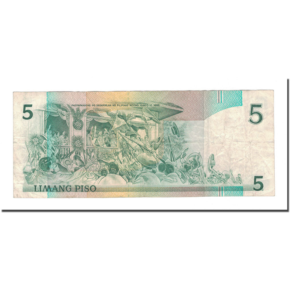 Banknot, Filipiny, 5 Piso, KM:168b, VF(20-25)