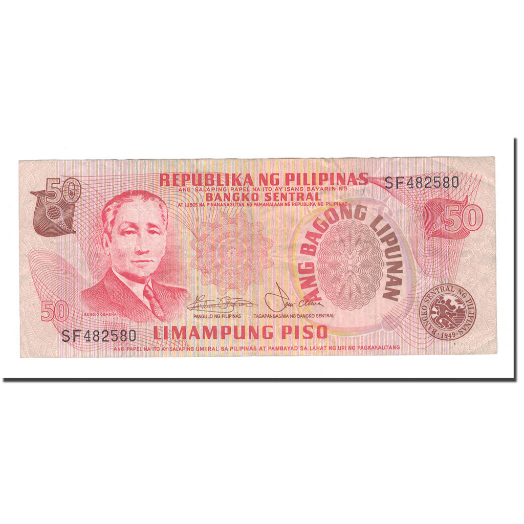 Billete, 50 Piso, Filipinas, KM:163b, BC