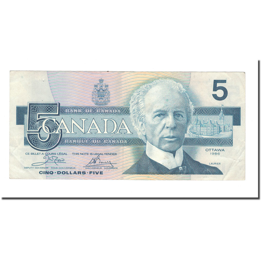 Banknot, Canada, 5 Dollars, 1986, KM:95a2, EF(40-45)