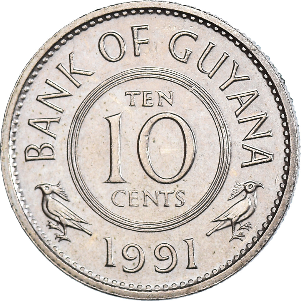 Monnaie, Guyana, 10 Cents, 1991