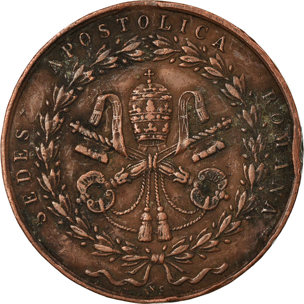 Papal States, Medal, Pius IX, Rome returned to the Catholics, 1849, Bronze