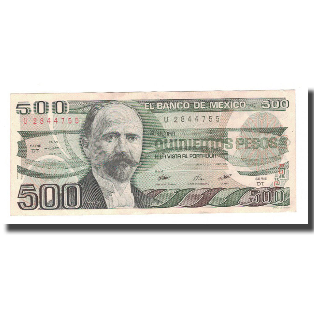 Nota, México, 500 Pesos, 1984, 1984-08-07, KM:79b, EF(40-45)
