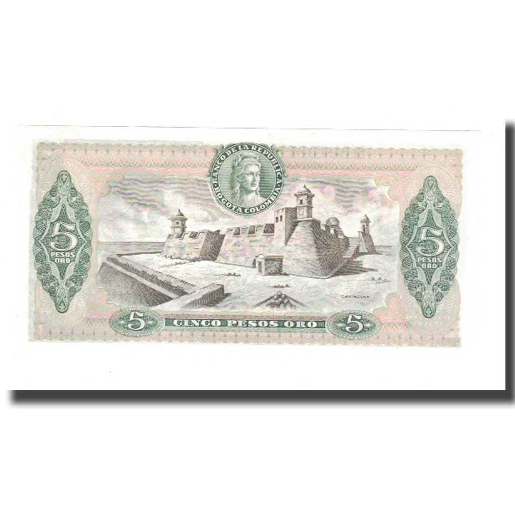 Banknote, Colombia, 5 Pesos Oro, 1980, 1980-01-01, KM:406f, UNC(63)
