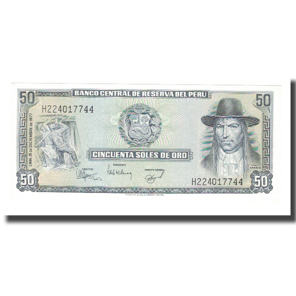 Nota, Peru, 50 Soles De Oro, 1977, 1977-12-15, KM:113, UNC(65-70)