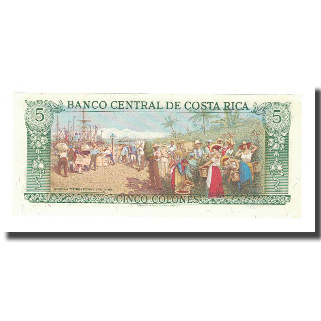 Banknote, Costa Rica, 5 Colones, 1986, 1986-04-02, KM:236d, UNC(64)