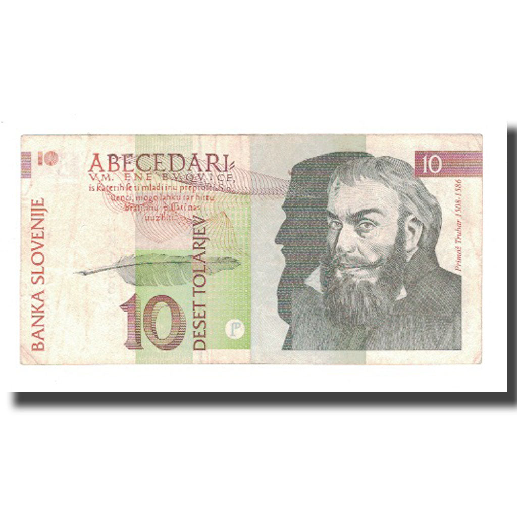 Banknote, Slovenia, 10 Tolarjev, KM:11a, VF(20-25)