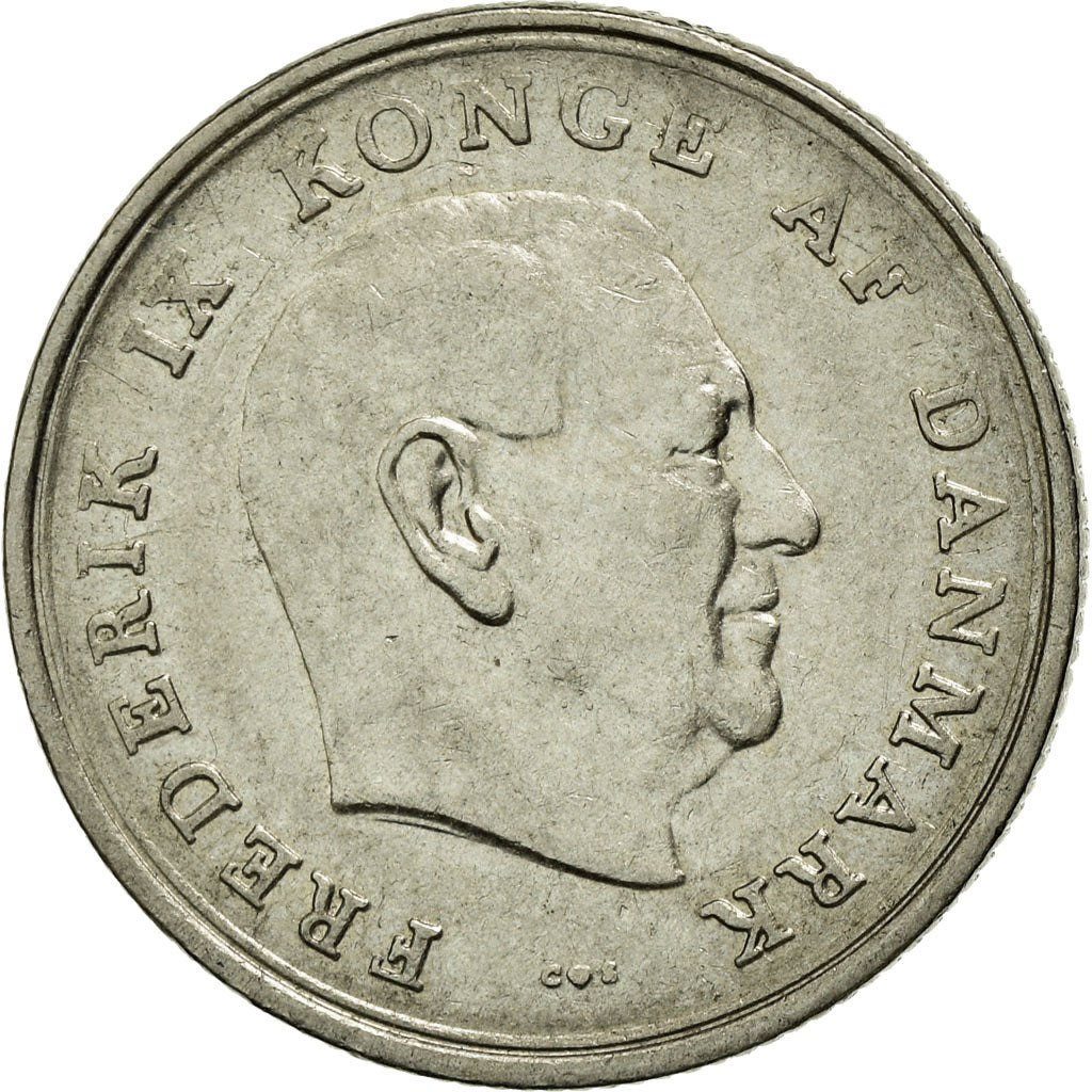 Coin, Denmark, Frederik IX, Krone, 1963, EF(40-45), Copper-nickel, KM:851.1